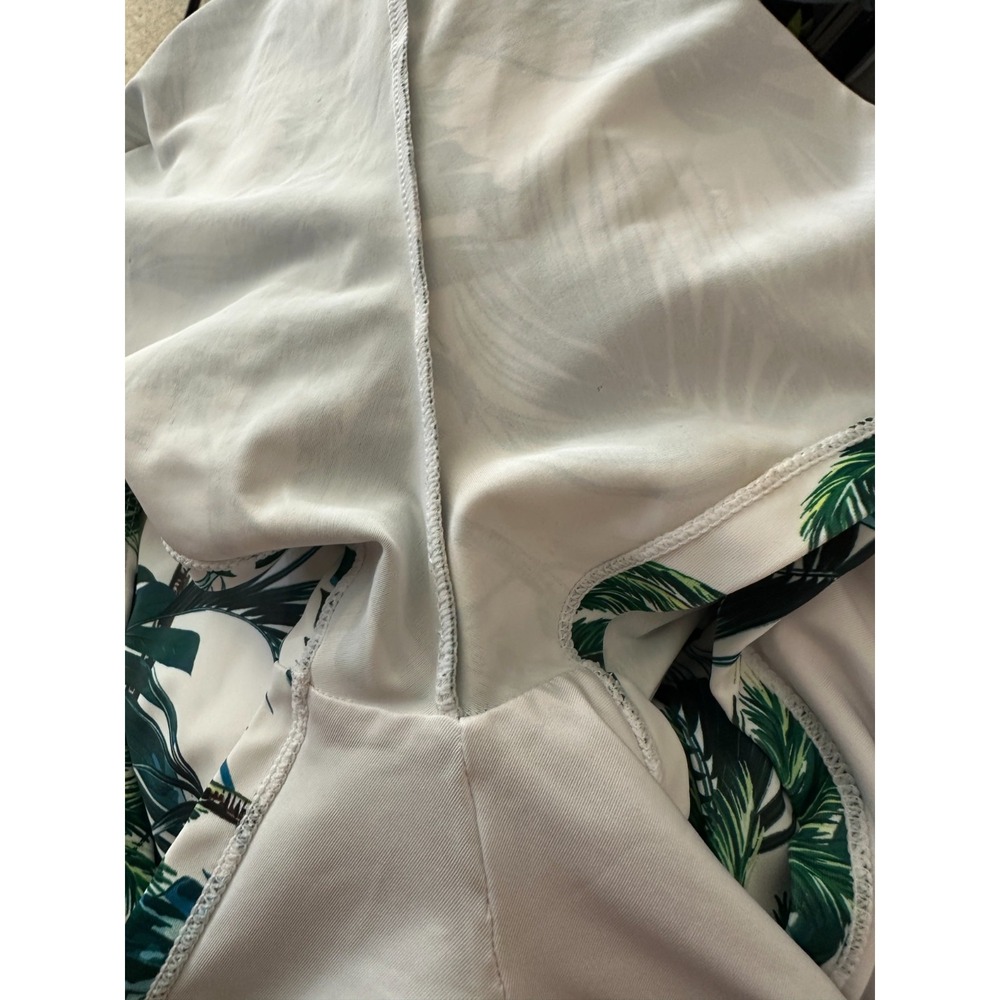 COCOPEAR Women's Tropical Palm Leaf Swim Dress Green White One Piece Size 3XL - Picture 6 of 10